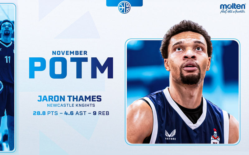 JARON THAMES CLAIMS MOLTEN PLAYER OF THE MONTH HONOURS FOR NOVEMBER