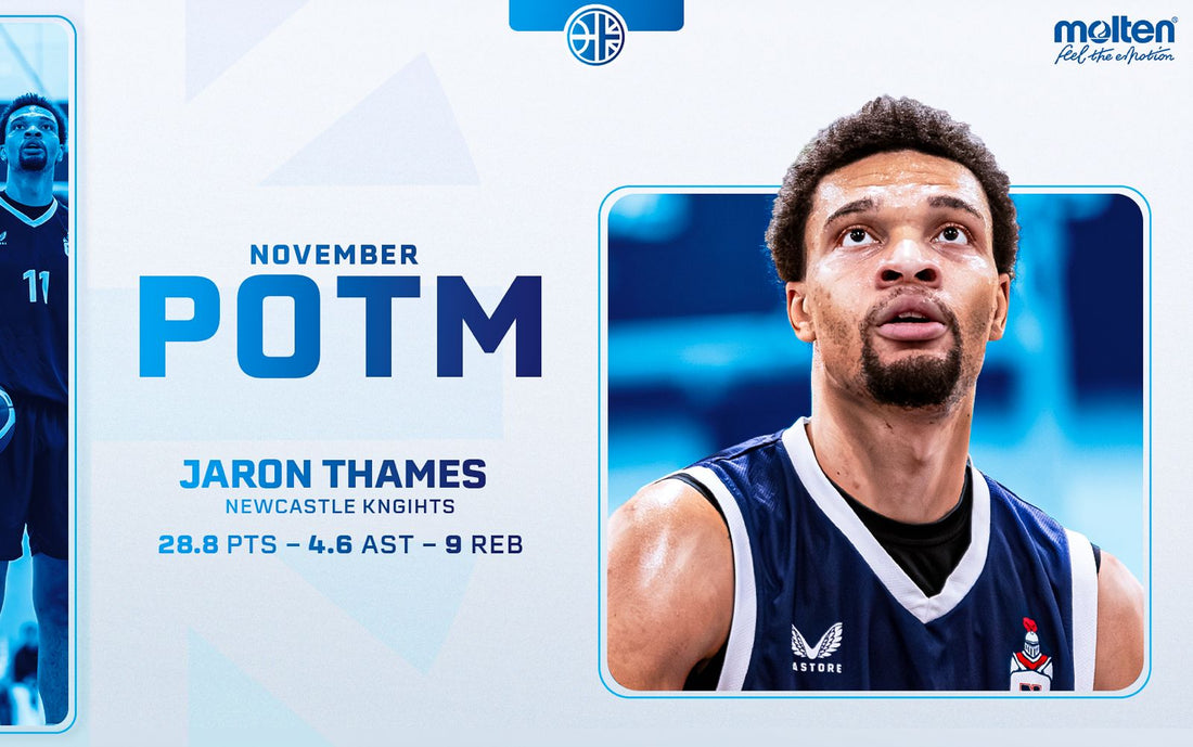 JARON THAMES CLAIMS MOLTEN PLAYER OF THE MONTH HONOURS FOR NOVEMBER