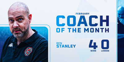 BREAKERS' BEN STANLEY CLAIMS MOLTEN COACH OF THE MONTH FOR FEBRUARY